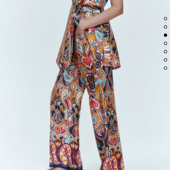 NWT Zara printed wide leg pants 👖 😍 - Picture 12 of 12